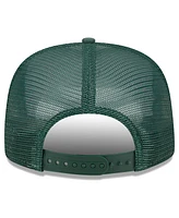 Men's New Era White, Green Green Bay Packers Banger 9FIFTY Trucker Snapback Hat