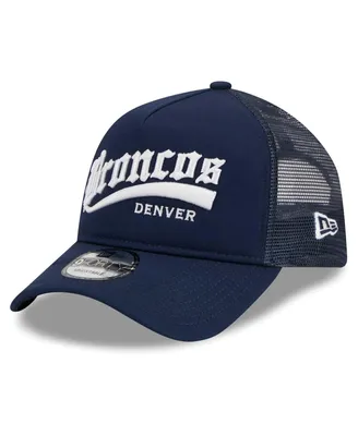 Men's New Era Navy Denver Broncos Caliber Trucker 9FORTY Adjustable Hat