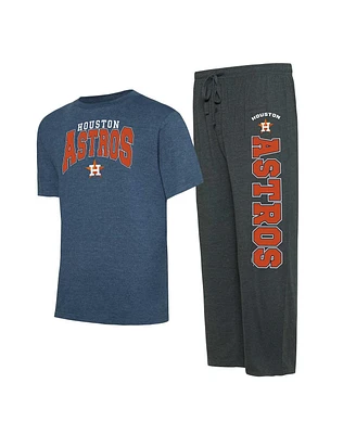Men's Concepts Sport Charcoal, Navy Houston Astros Meter T-shirt and Pants Sleep Set