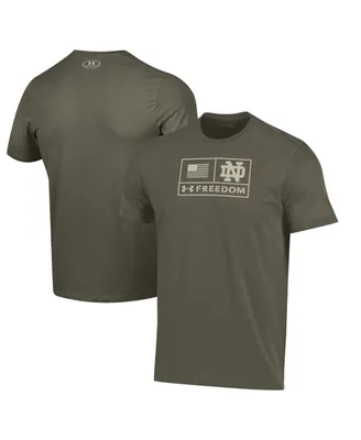Men's Under Armour Olive Notre Dame Fighting Irish Freedom Performance T-shirt