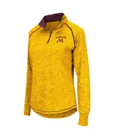 Women's Colosseum Minnesota Gophers Bikram Raglan Quarter-Zip Top