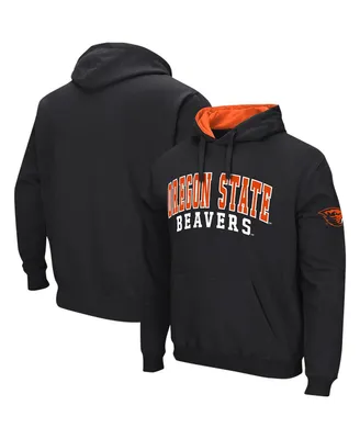 Men's Colosseum Black Oregon State Beavers Double Arch Pullover Hoodie