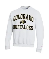 Men's Champion White Colorado Buffaloes High Motor Pullover Sweatshirt