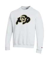 Men's Champion White Colorado Buffaloes Primary Logo Pullover Sweatshirt