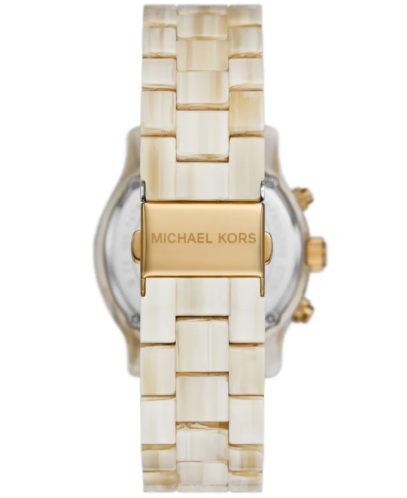 Michael Kors Women's Runway Chronograph Alabaster Acetate Watch 38mm