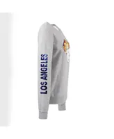 Women's Cuce Heather Gray Los Angeles Rams Sequined Logo Pullover Sweatshirt