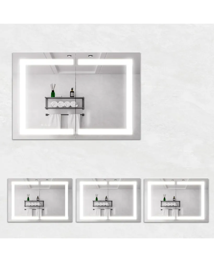 Simplie Fun 36x24 Inch Led Lighted Medicine Cabinet