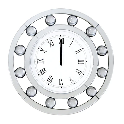 Streamdale Furniture Boffa Wall Clock In Mirro