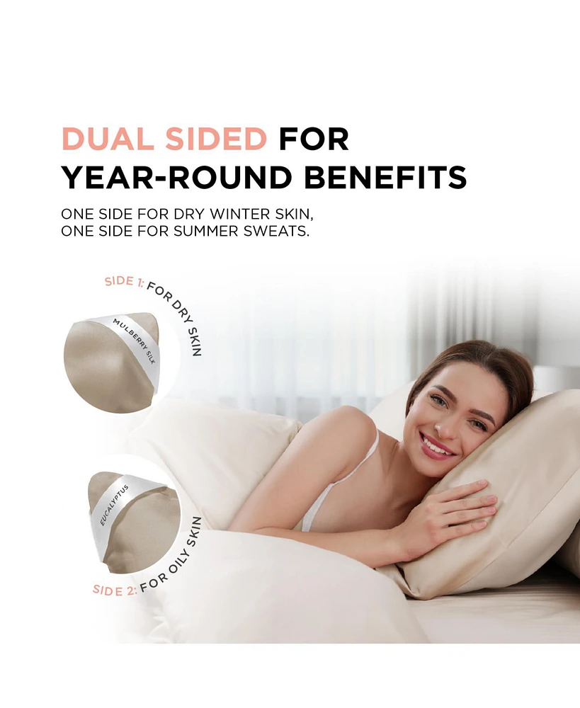 Night DualSilk Silk & Eucalyptus Pillowcase