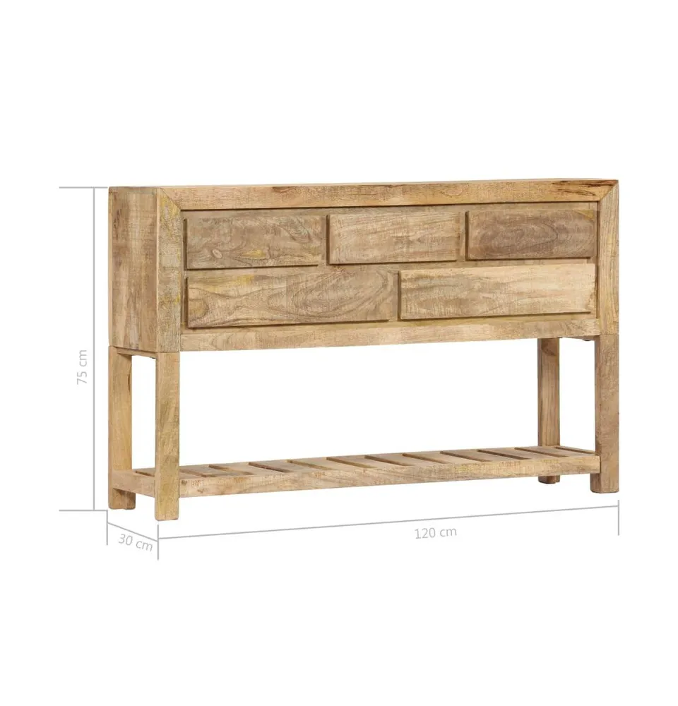 Sideboard 47.2"x11.8"x29.5" Solid Mango Wood