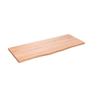 Wall Shelf Light Brown 39.4"x15.7"x0.8" Treated Solid Wood Oak