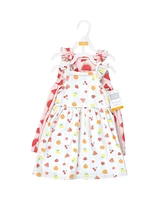 Hudson Baby Toddler Girls Toddler|Child Cotton Dresses 2pck, Fruit Salad