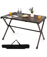 4-6 Person Portable Aluminum Camping Table with Carrying Bag