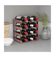Wine Rack for Bottles Brown Solid Wood Pine