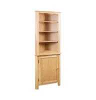 Corner Cabinet 23.2"x14.1"x70.8" Solid Oak Wood