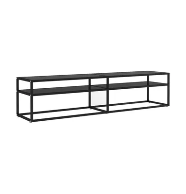 Tv Stand Black 70.9"x15.7"x15.9" Tempered Glass