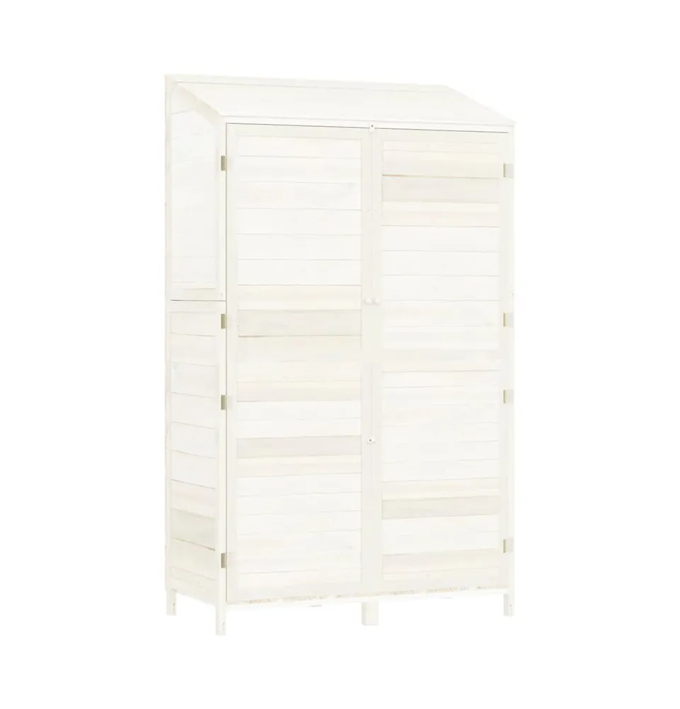 Garden Shed White 40.2"x20.5"x68.7" Solid Wood Fir