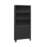 Industrial Bookshelf Anthracite 31.5"x12.6"x70.9" Steel