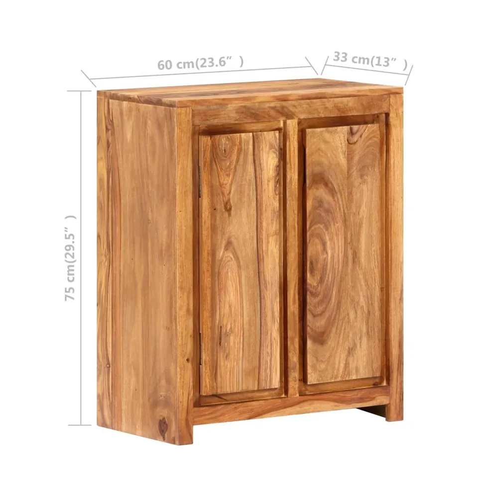 Sideboard 23.6"x13"x29.5" Solid Wood Acacia
