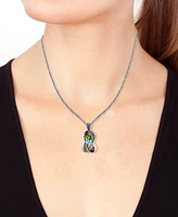 Effy Multi-Gemstone 18" Pendant Necklace (2-5/8 ct. t.w.) in Sterling Silver & 18k Gold-Plate - Multi