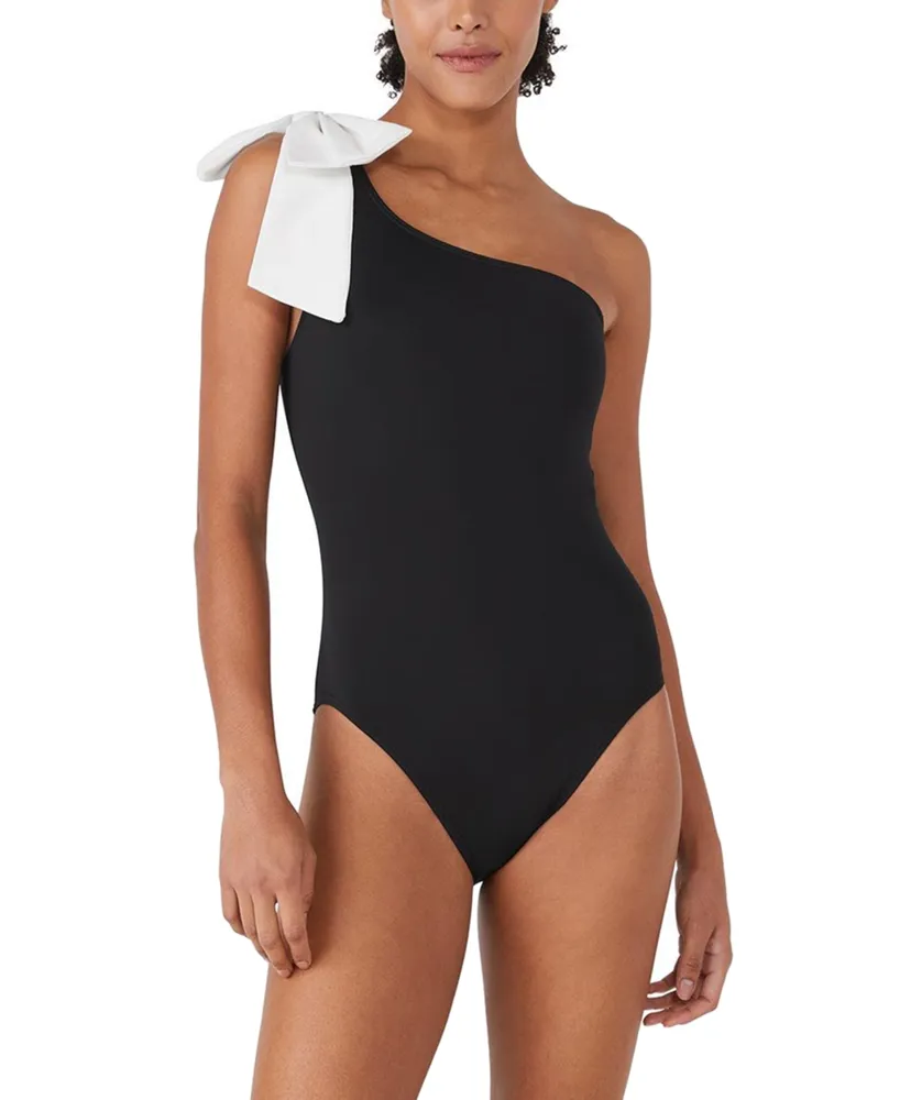 kate spade new york Women's One-Shoulder Bow-Tie Swimsuit