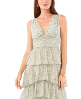 1.state Women's Sleeveless Tiered Maxi Dress