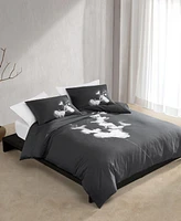 Calvin Klein Orchid Cotton Sateen 3 Piece Duvet Cover Set, King