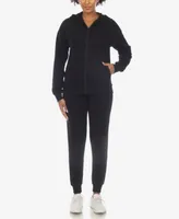 White Mark Women's Fleece Lined 2-Pc. Tracksuit Set