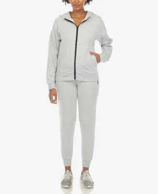 White Mark Women's Fleece Lined 2-Pc. Tracksuit Set