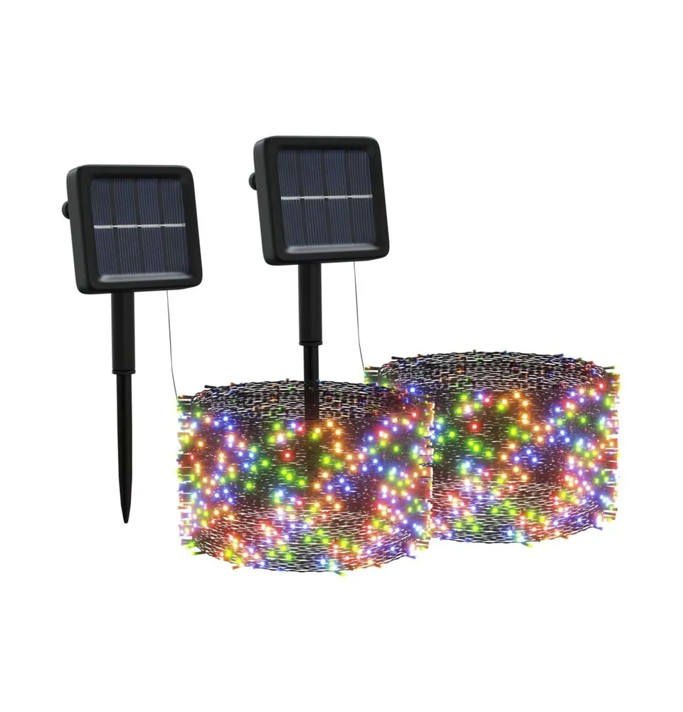Solar Fairy Lights 2 pcs 2x200 Led Colorful Indoor Outdoor