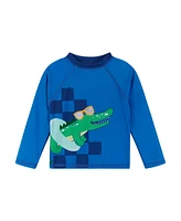 Andy & Evan Toddler Boys Toddler/Child Alligator Graphic Raglan Rashguard and Boardshort