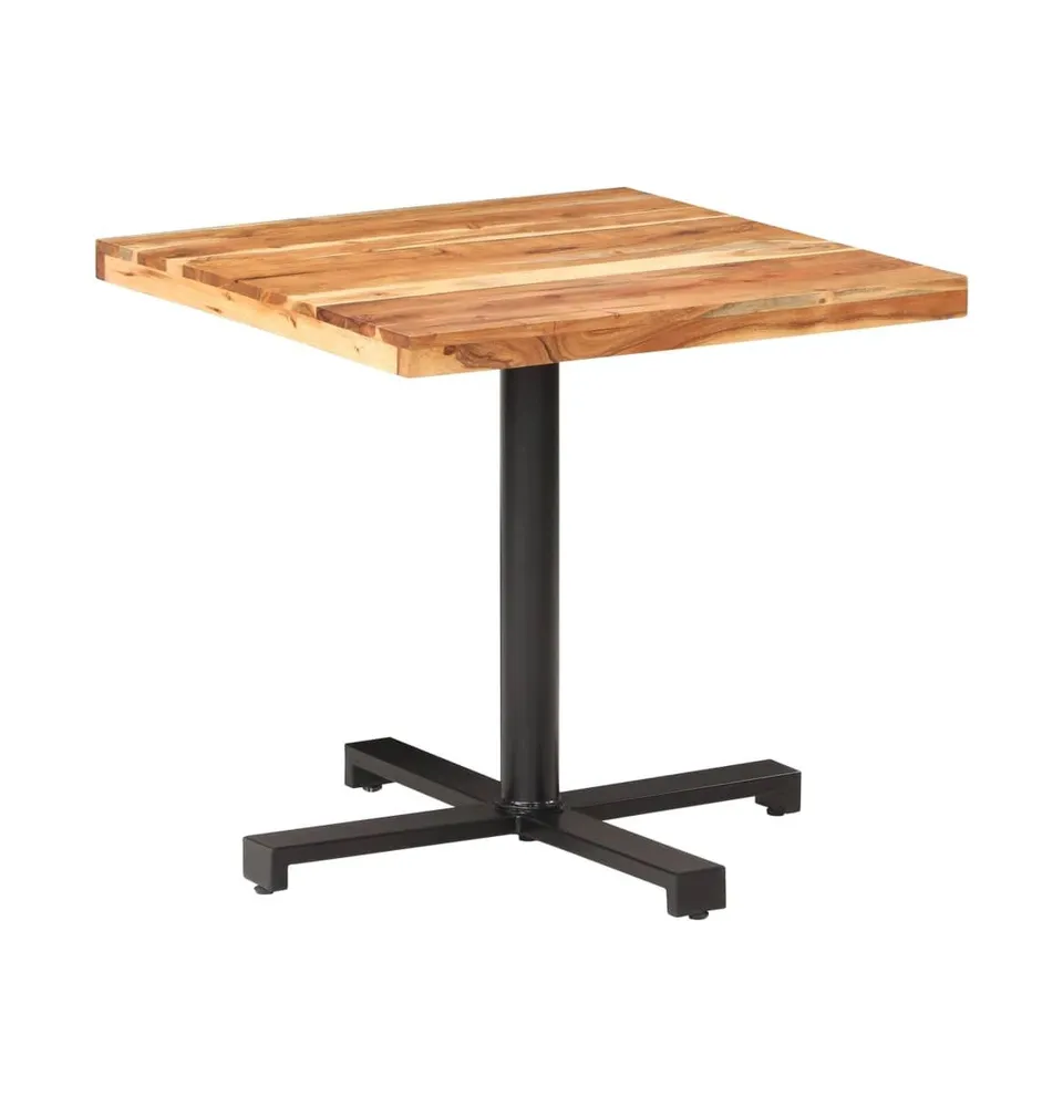 Bistro Table Square 31.5"x31.5"x29.5" Solid Acacia Wood