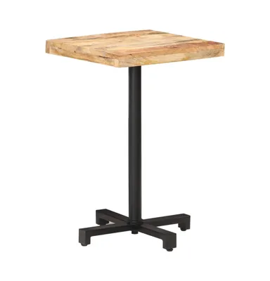 Bistro Table Square 19.7"x19.7"x29.5" Rough Mango Wood