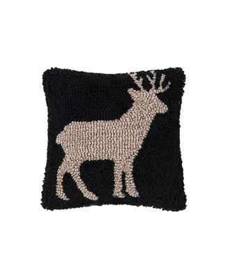 C&F Home 8" x 8" Deer Hooked Small Petite Throw Pillow