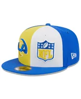 Men's New Era Gold, Royal Los Angeles Rams 2023 Sideline 9FIFTY Snapback Hat