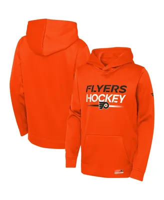 Big Boys Fanatics Orange Philadelphia Flyers Authentic Pro Pullover Hoodie