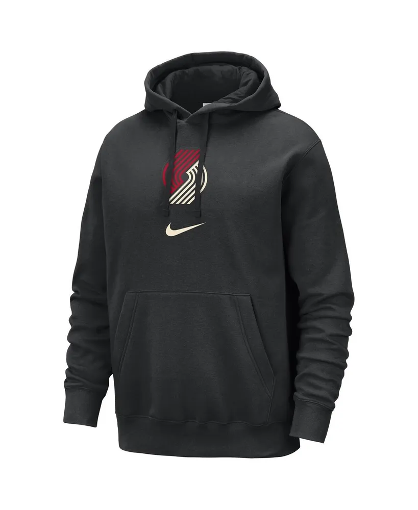 Men's Nike Black Portland Trail Blazers 2023/24 City Edition Essential Club Pullover Hoodie