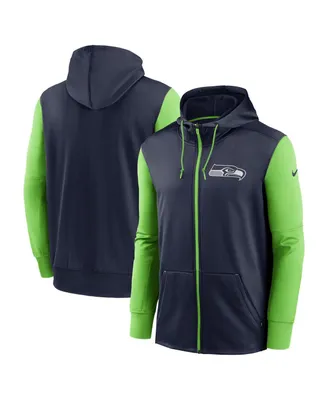 Men's Nike College Navy Seattle Seahawks Performance Full-Zip Hoodie