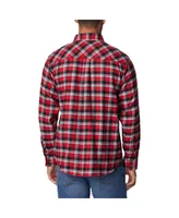 Men's Columbia Scarlet Ohio State Buckeyes Flare Gun Flannel Long Sleeve Shirt