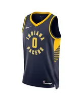 Men's and Women's Nike Tyrese Haliburton Navy Indiana Pacers Swingman Jersey - Icon Edition