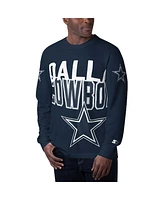 Men's Starter Navy Dallas Cowboys Clutch Hit Long Sleeve T-shirt