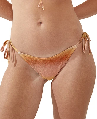 Cotton On Women's Glitter Ombre Tie Side Bikini Bottoms