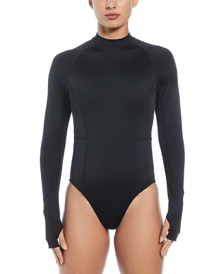 Nike Women's Hydralock Fushion Long Sleeve One Piece Swimsuit