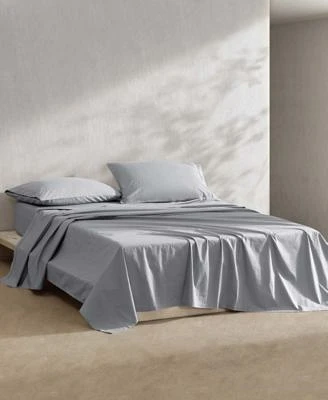 Calvin Klein Washed Percale Cotton Solid Sheet Sets