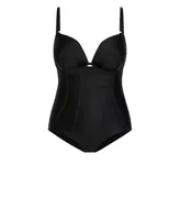 City Chic Women's Grenada Underwire 1 Piece Swimsuit - black