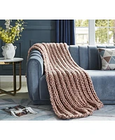 Cozy Tyme Vielkis Channel Knit Throw Blanket