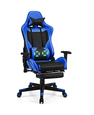 Costway Massage Gaming Chair Reclining Racing Office Computer