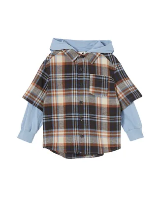 Cotton On Toddler and Little Boys Rugged Long Sleeve Layered Shirt