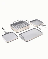 Caraway Non-Stick Ceramic-Coated 7 Piece Square Cookware Set