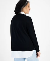 Style & Co Plus Twofer Sweater, Created for Macy's